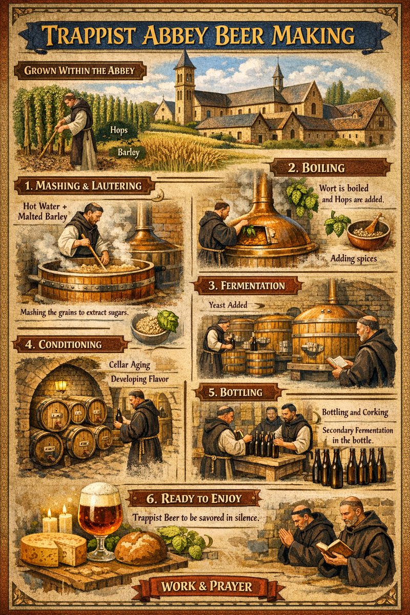 Infographic on Trappist Abbey Beer Making 3