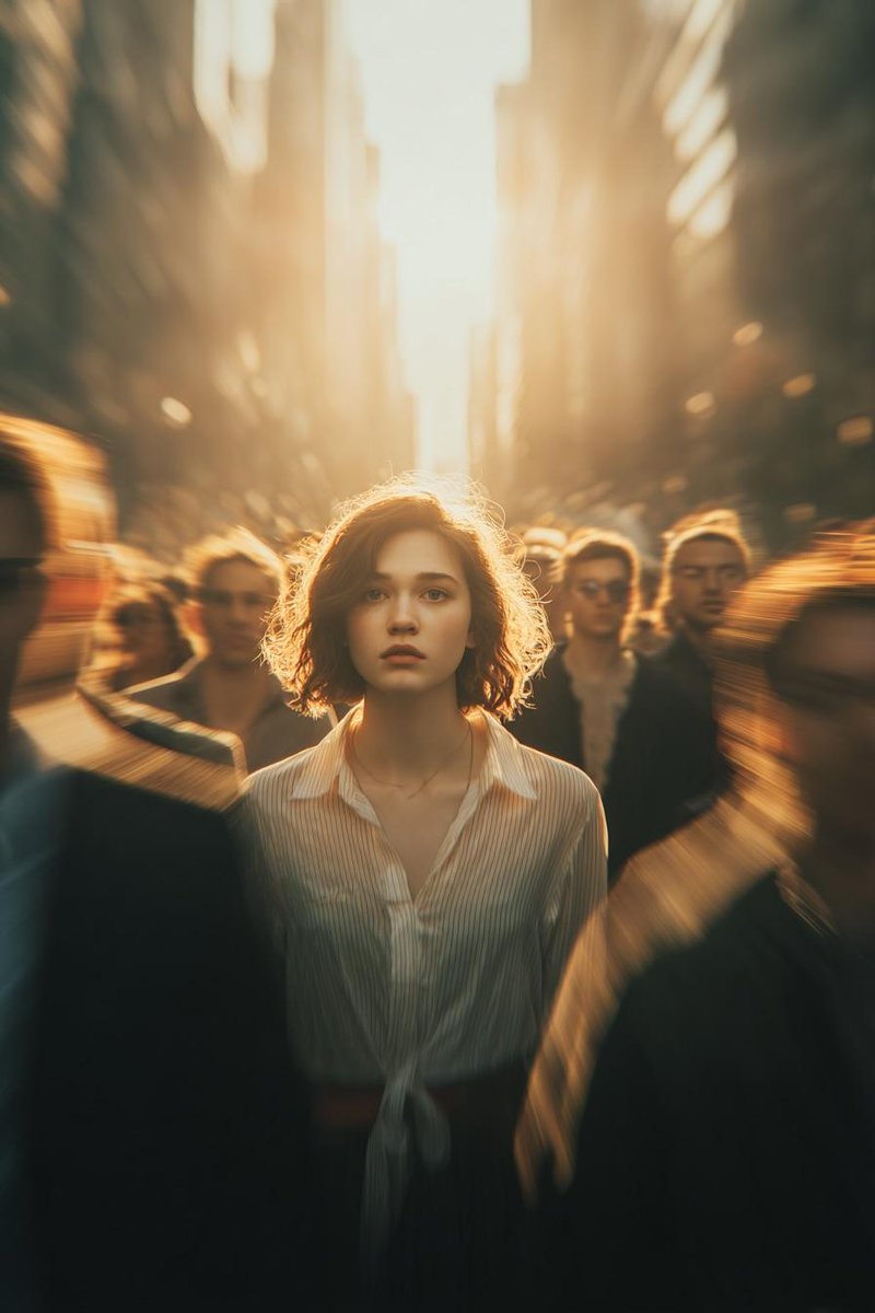 Cinematic Conceptual Portrait with Radial Motion Blur 1
