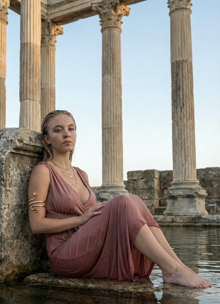 Mythological Goddess Aesthetic Prompt for Sydney Sweeney (Urdu/Roman) 2