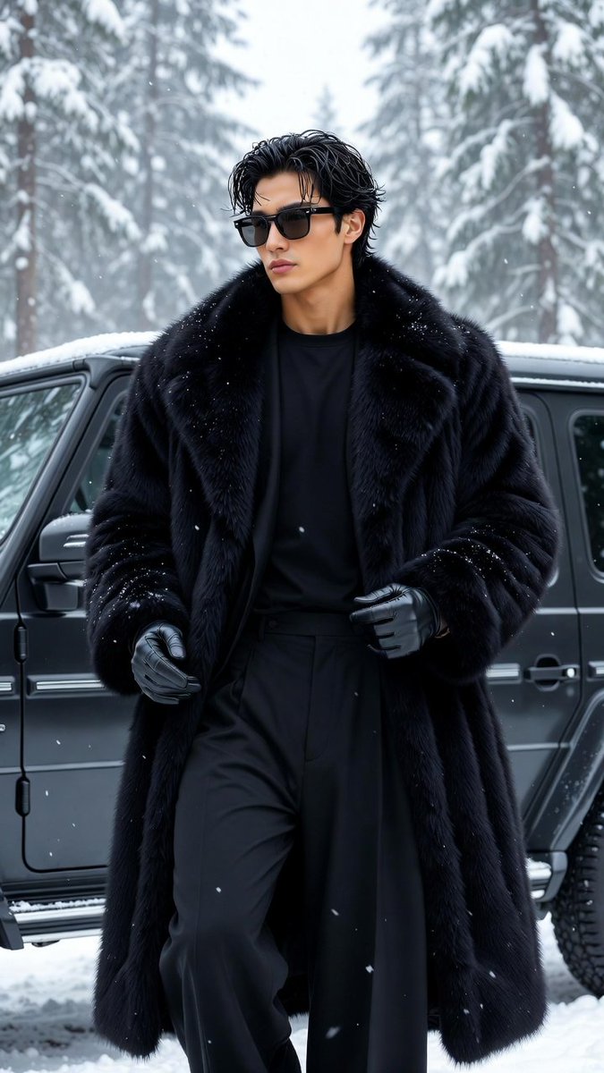 Ultra-Photorealistic Winter Fashion Portrait with G-Wagon 2