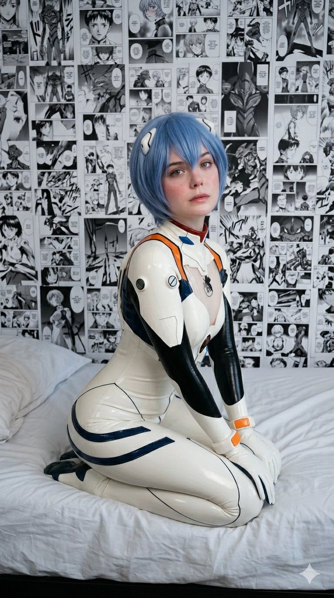 Elle Fanning as Rei Ayanami Cosplay 2