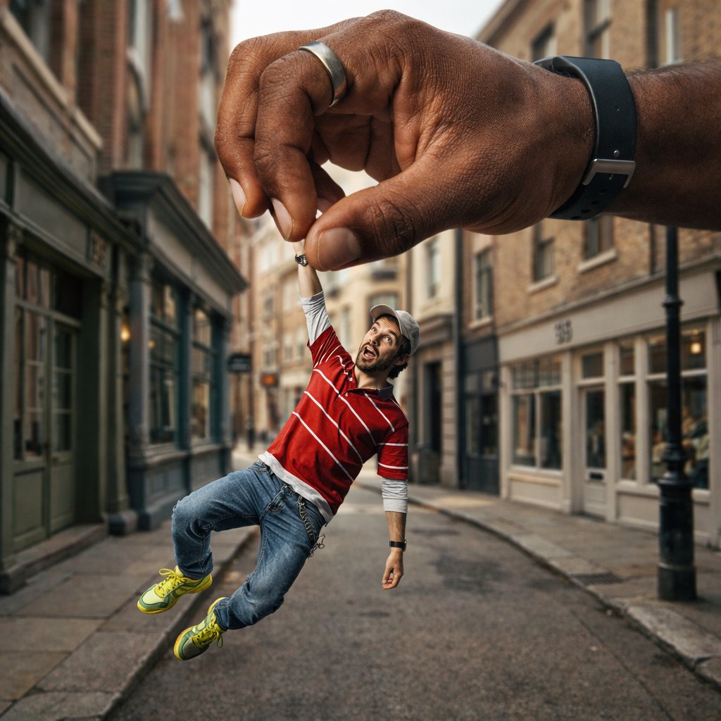 Surreal Forced-Perspective Street Photography with Giant Hand 2