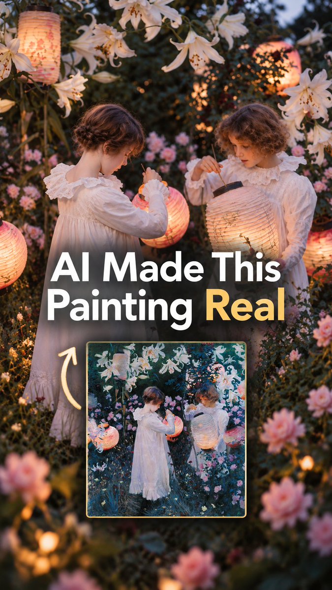 YouTube Thumbnail - AI Realism Thumbnail: Girls with Lanterns 1