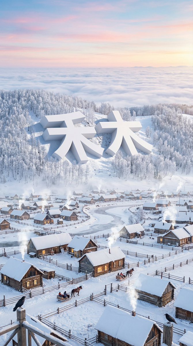 Dreamlike Snow Country Scene 2