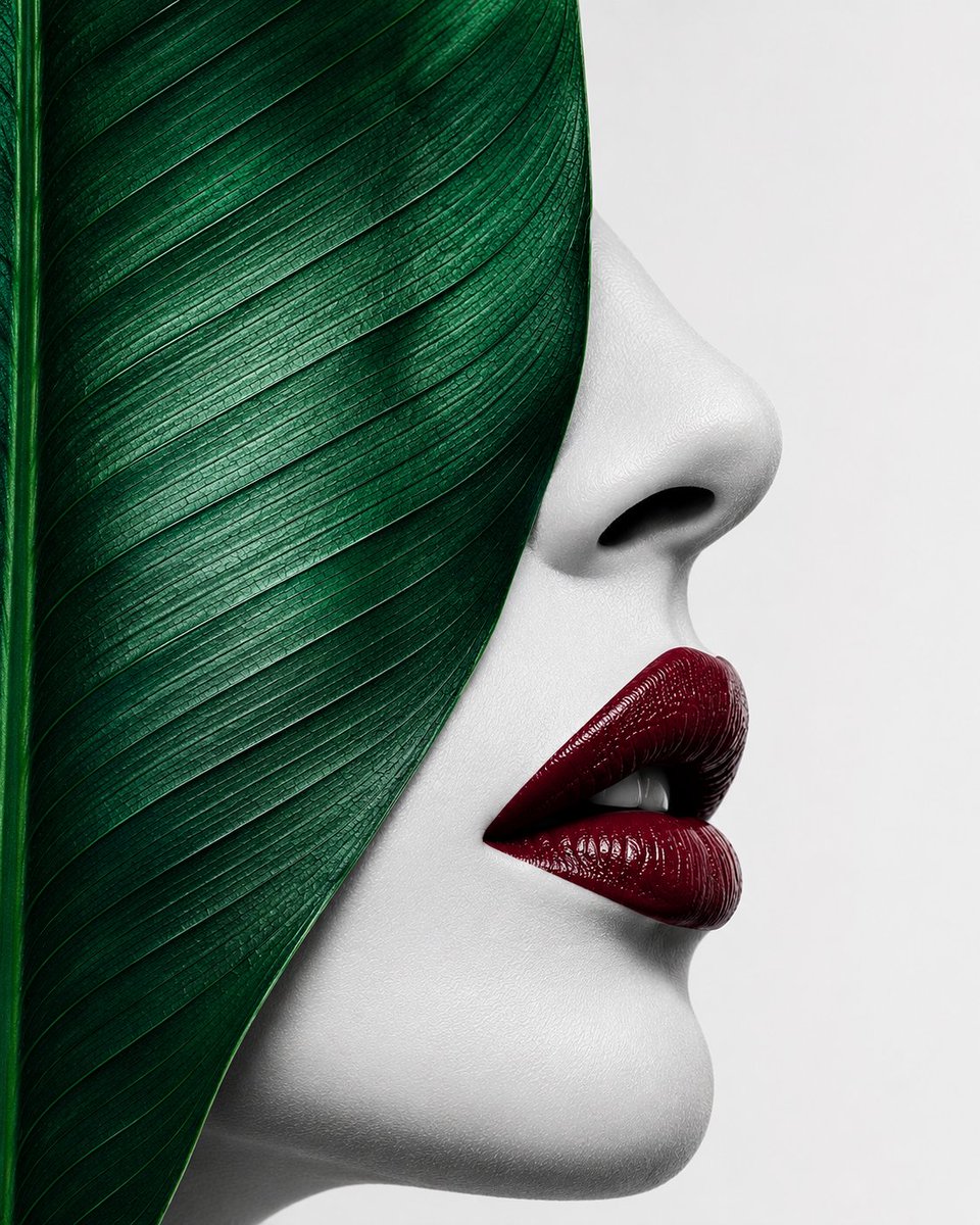 Surreal Minimalist Leaf Portrait 2