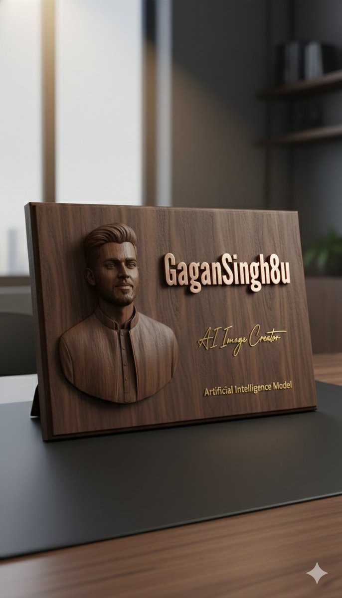 3D Embossed Executive Plaque Mockup from Reference Image 1