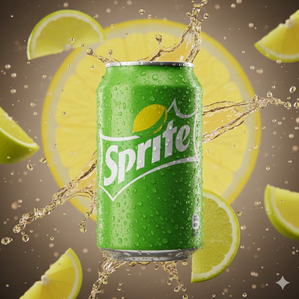 Sprite Can Advertising Macro Shot 2