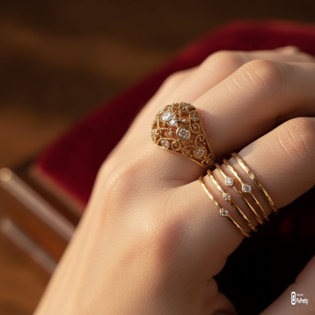 Macro Product Photography of Jewelry Worn by a Model 1