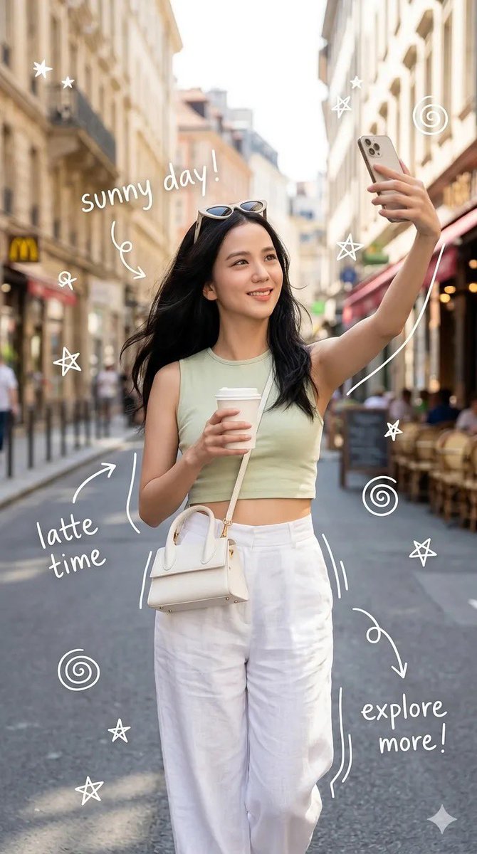 European Street Selfie with Doodles 1