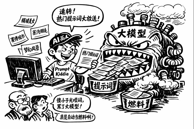 生成华君武风格的讽刺漫画 1