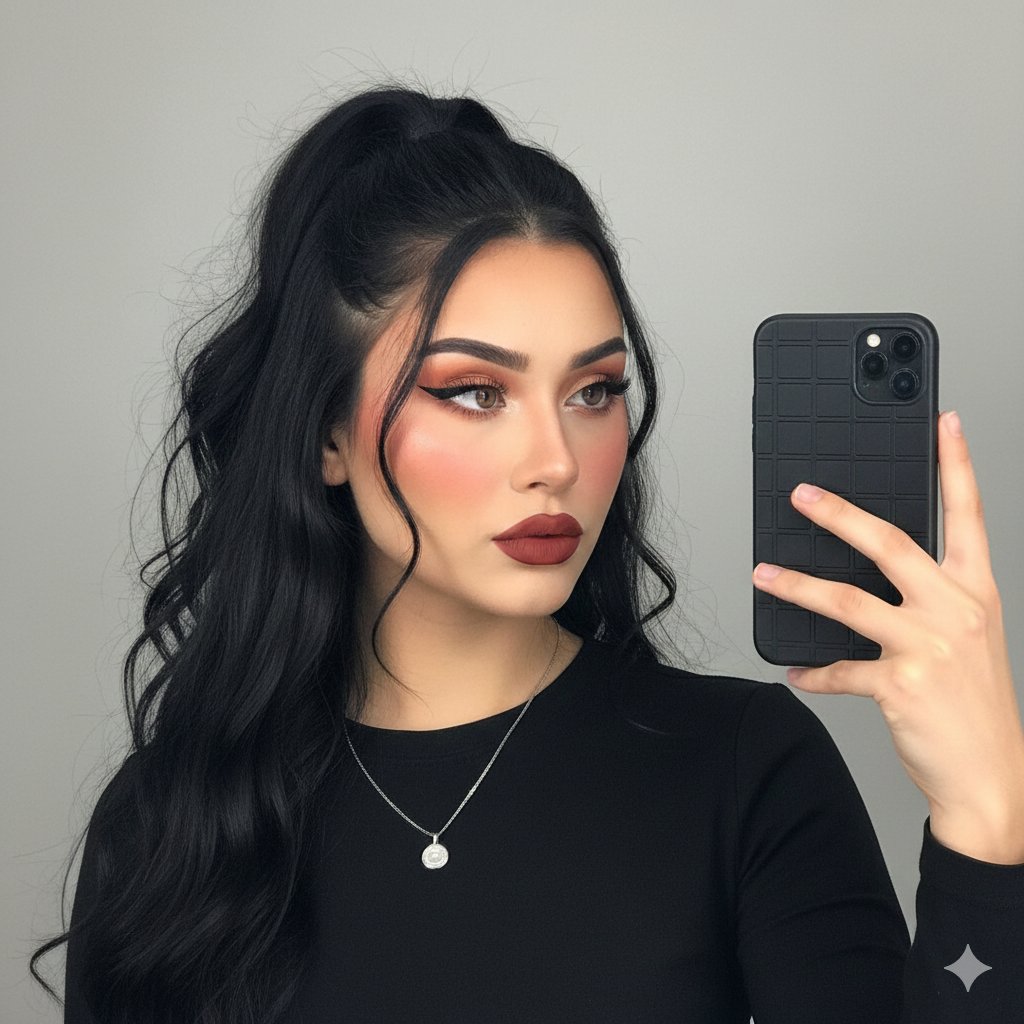 Modern Glam Mirror Selfie Portrait 2
