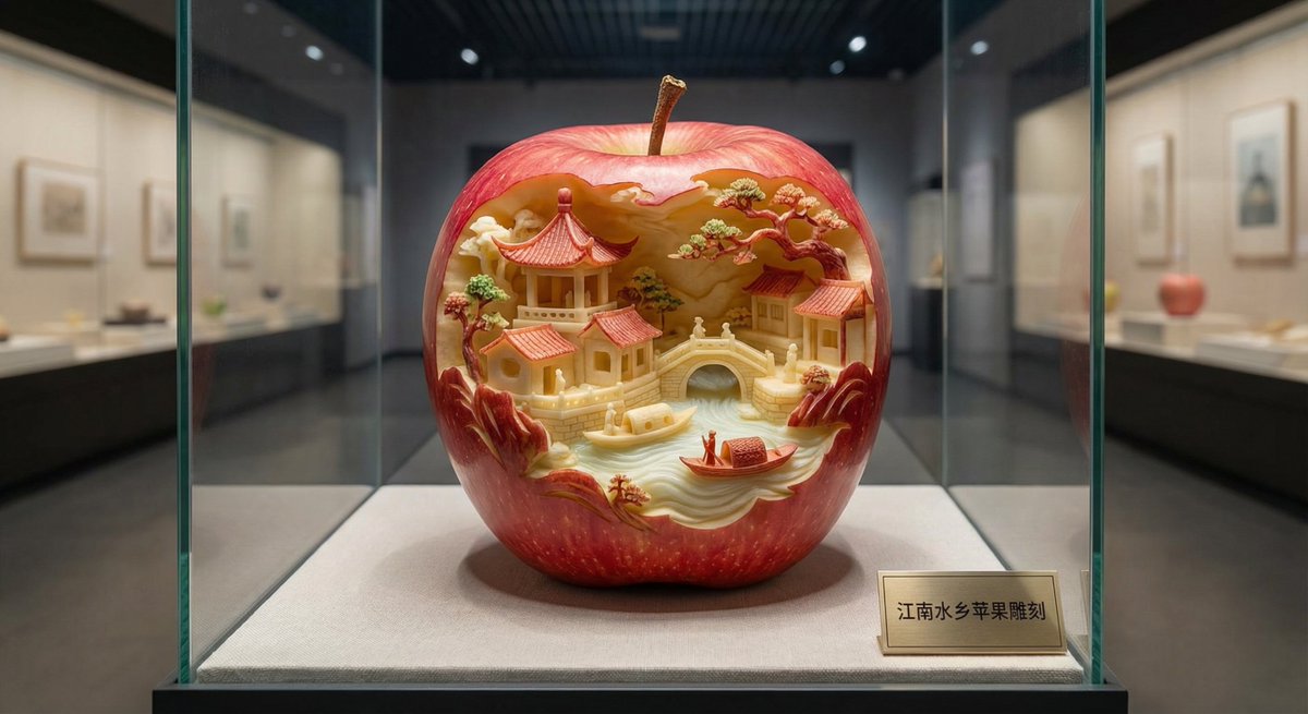 Apple Carving Art Prompt 1