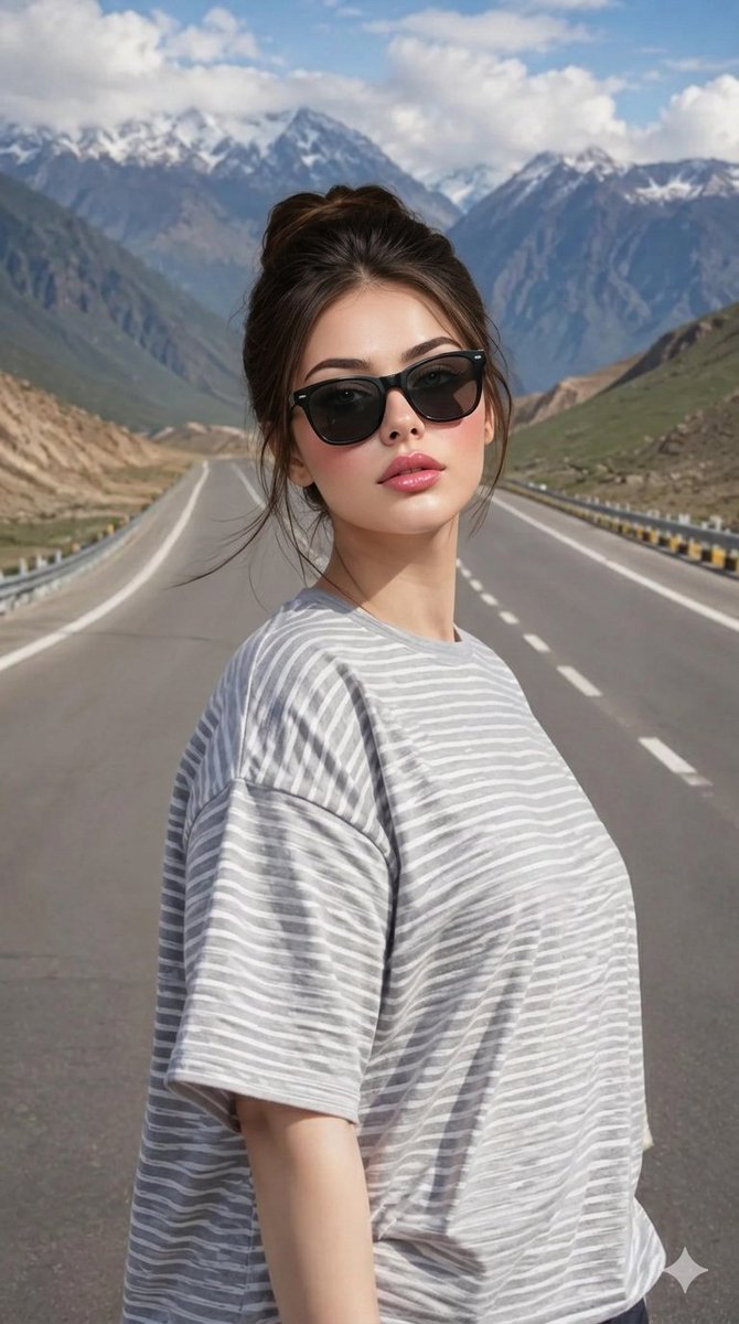 Stylish Highway Fashion Portrait 1