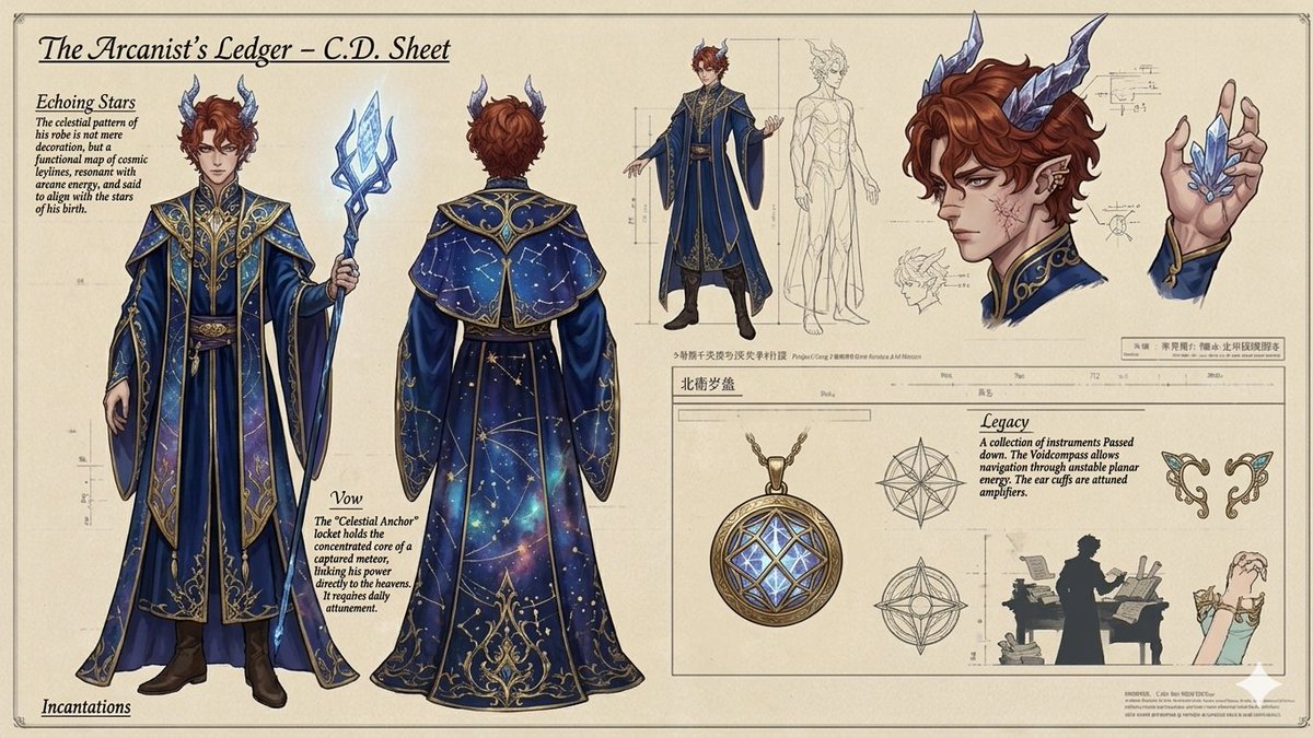 The Arcanist's Ledger Character Sheet 1