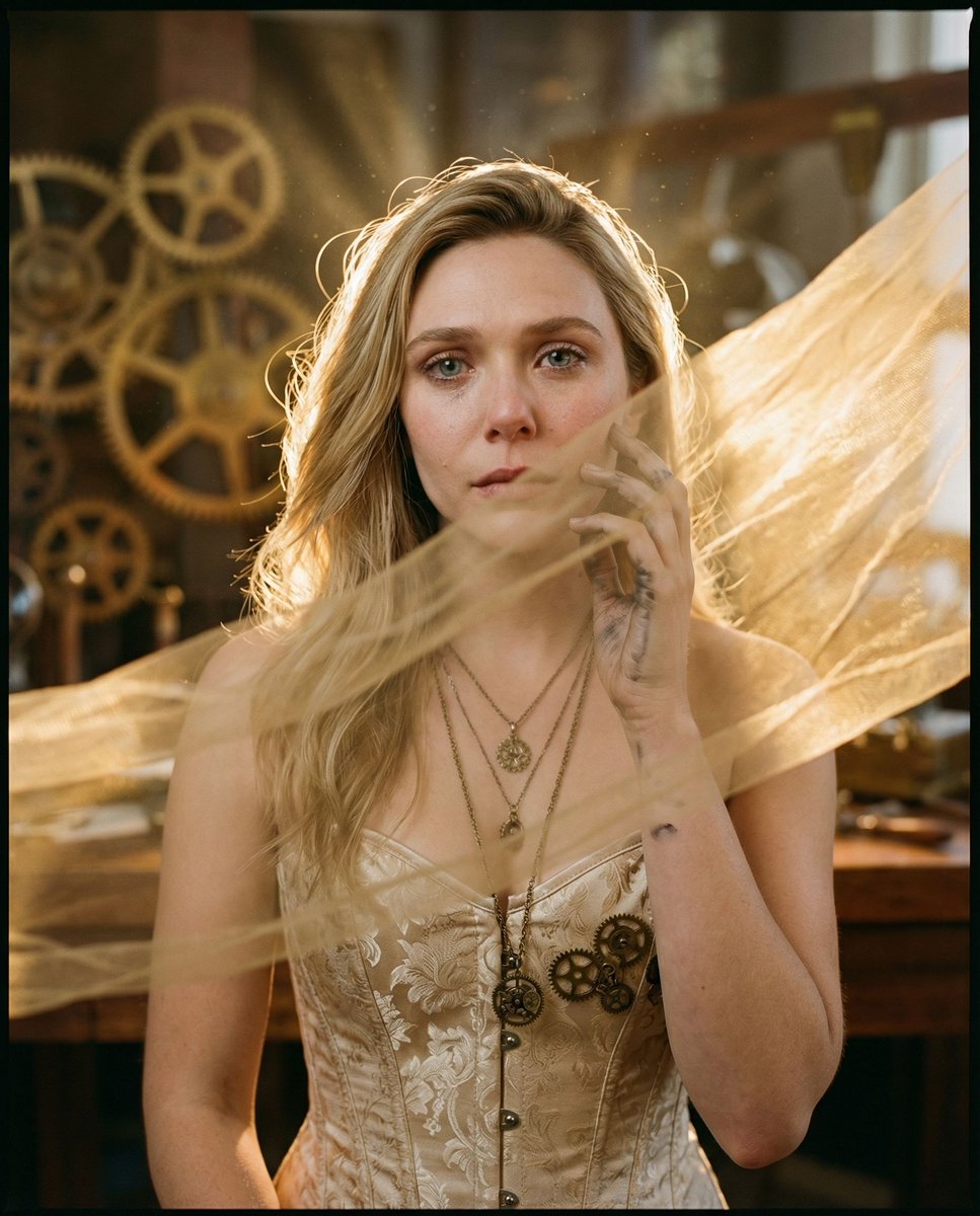 Elizabeth Olsen: Golden Sorrow of Time Editorial Portrait 2