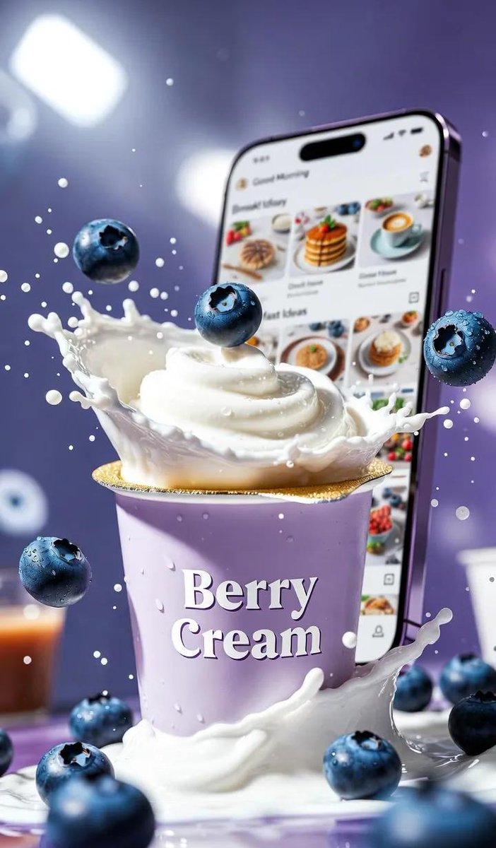 Ultra-Realistic Blueberry Yogurt Splash Commercial 2