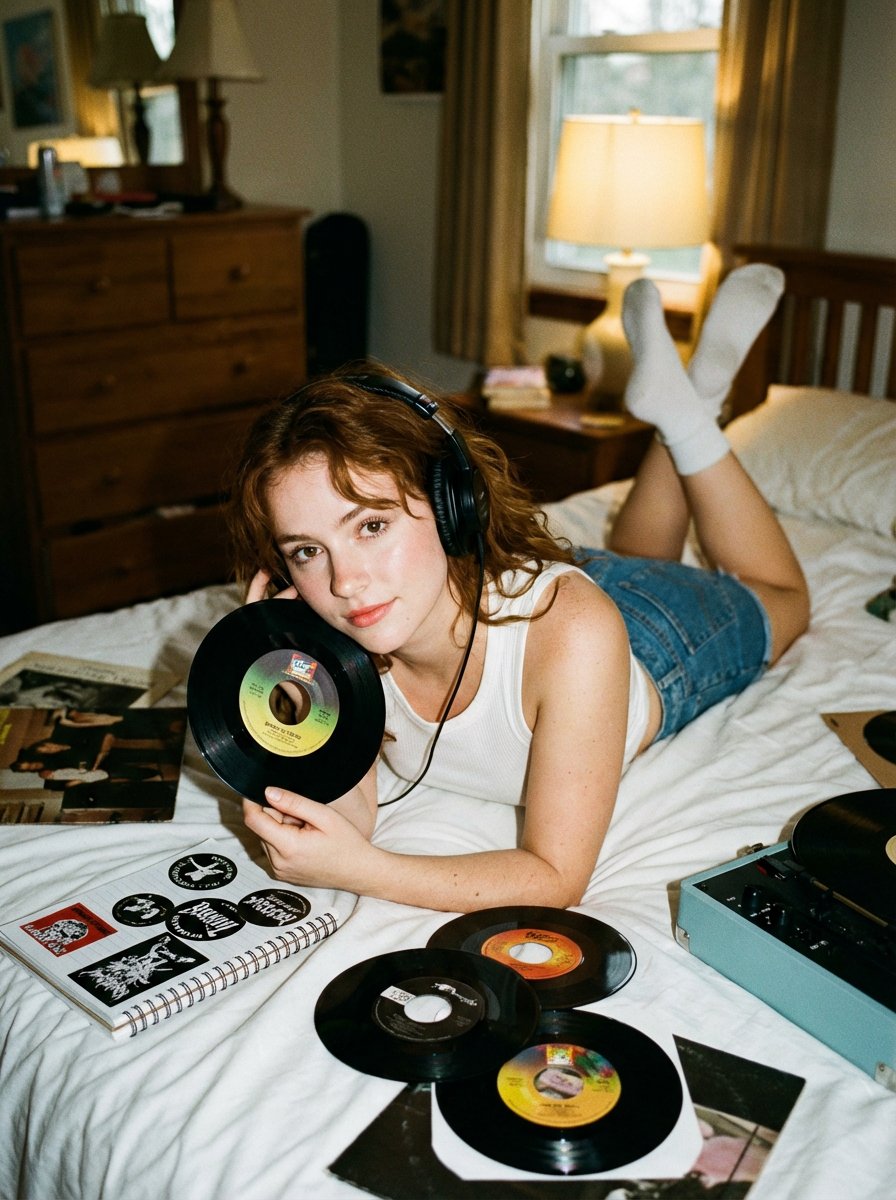 Analog Film Lifestyle Portrait on Bed 4