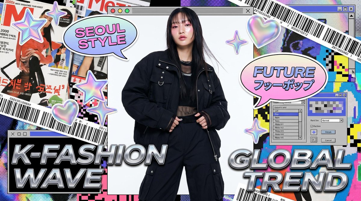 Ultra-Stylized K-Fashion Magazine Poster 2