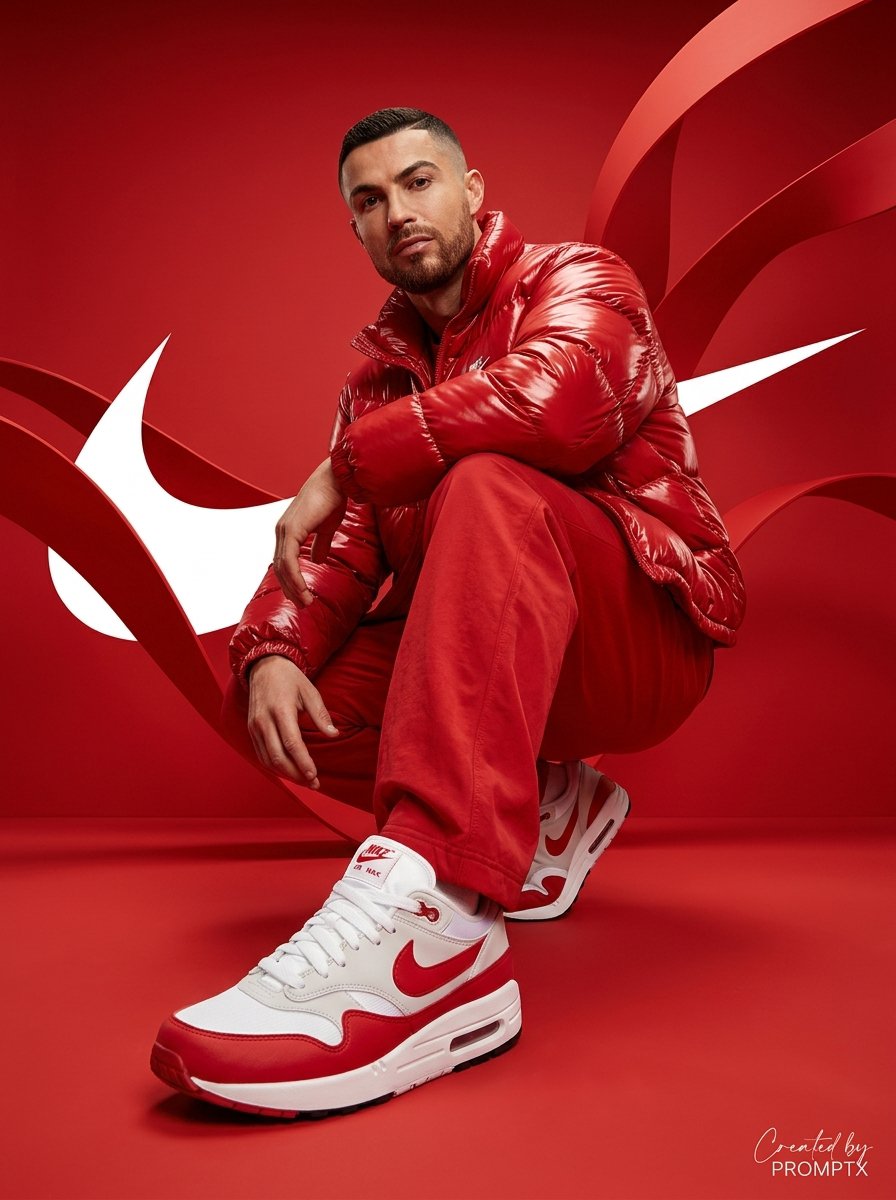 Hyper-Realistic Streetwear Campaign in Red 2
