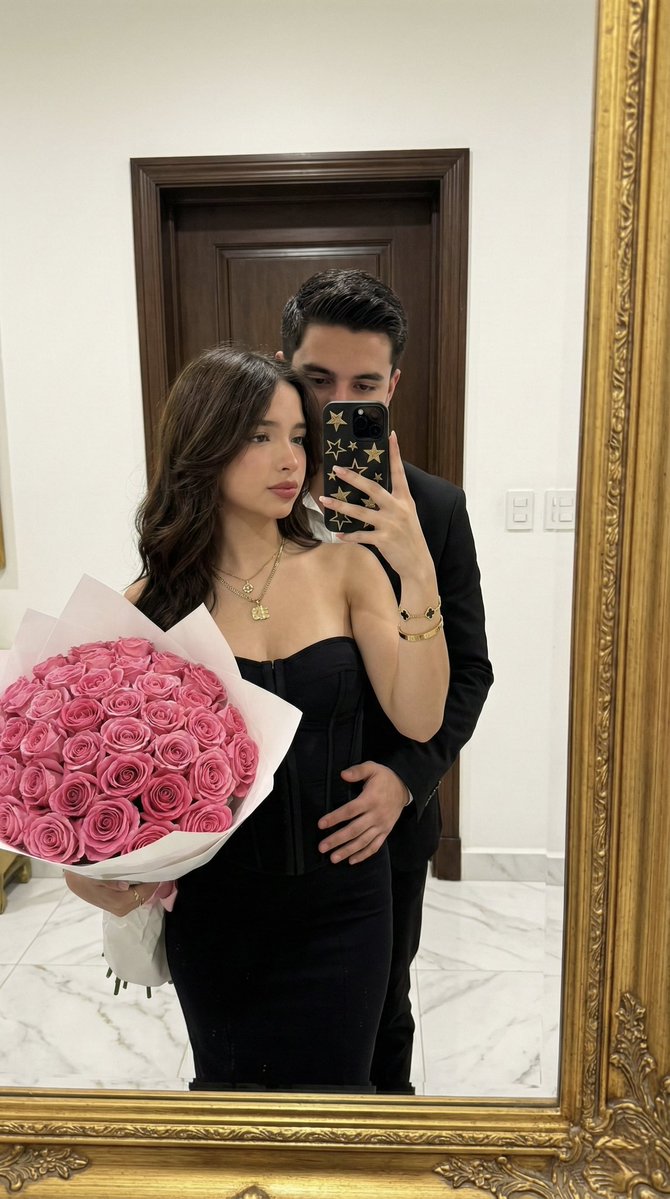 High-Fidelity Mirror Selfie with Valentine's Roses and Identity Lock 1