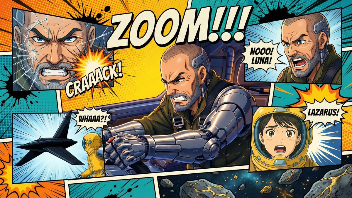 Sci-Fi Comic Poster Illustration JSON Prompt for Nano Banana Pro 4