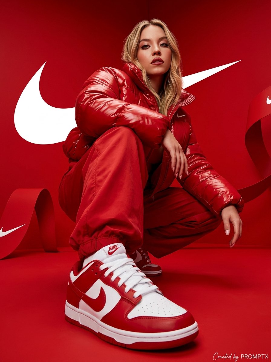 Hyper-Realistic Streetwear Campaign in Red 3