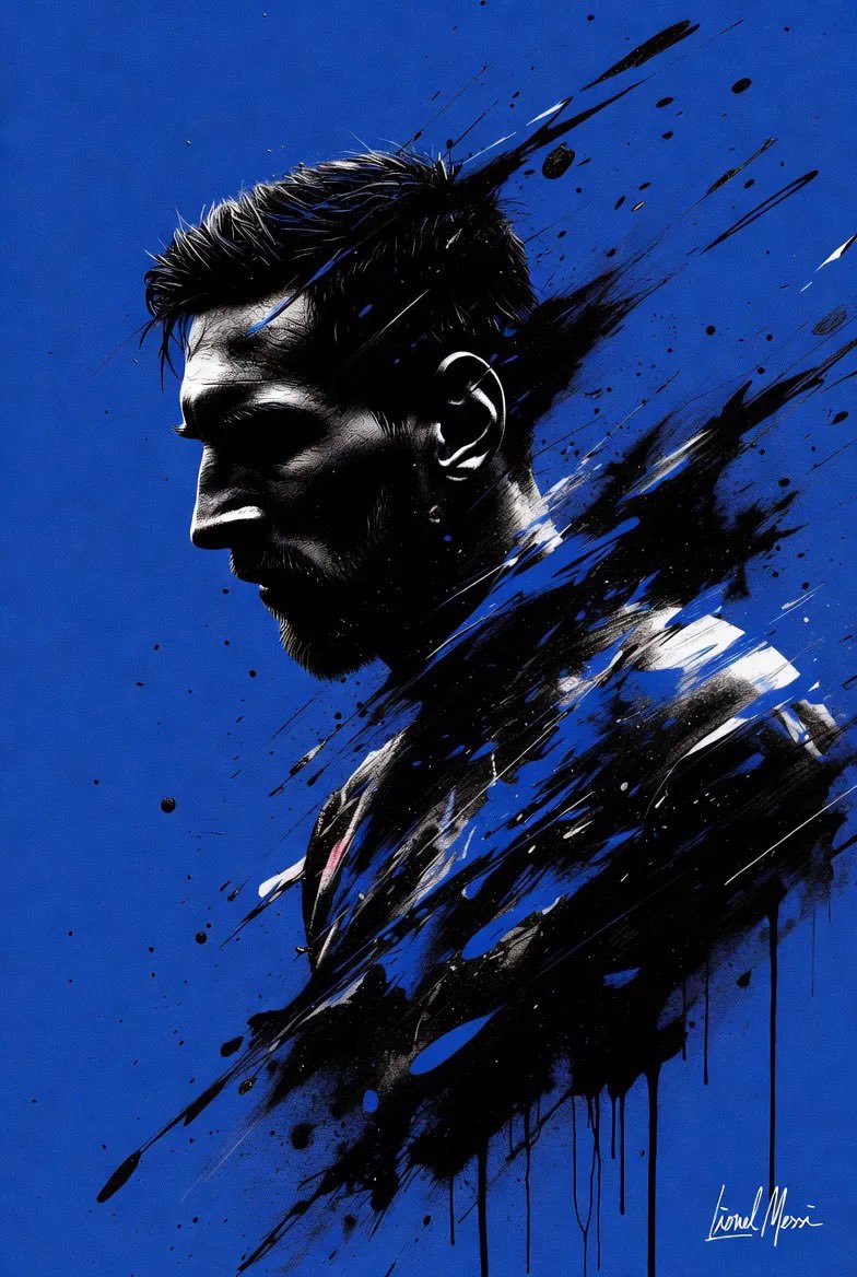 Stylized Portrait with Paint Splashes 3