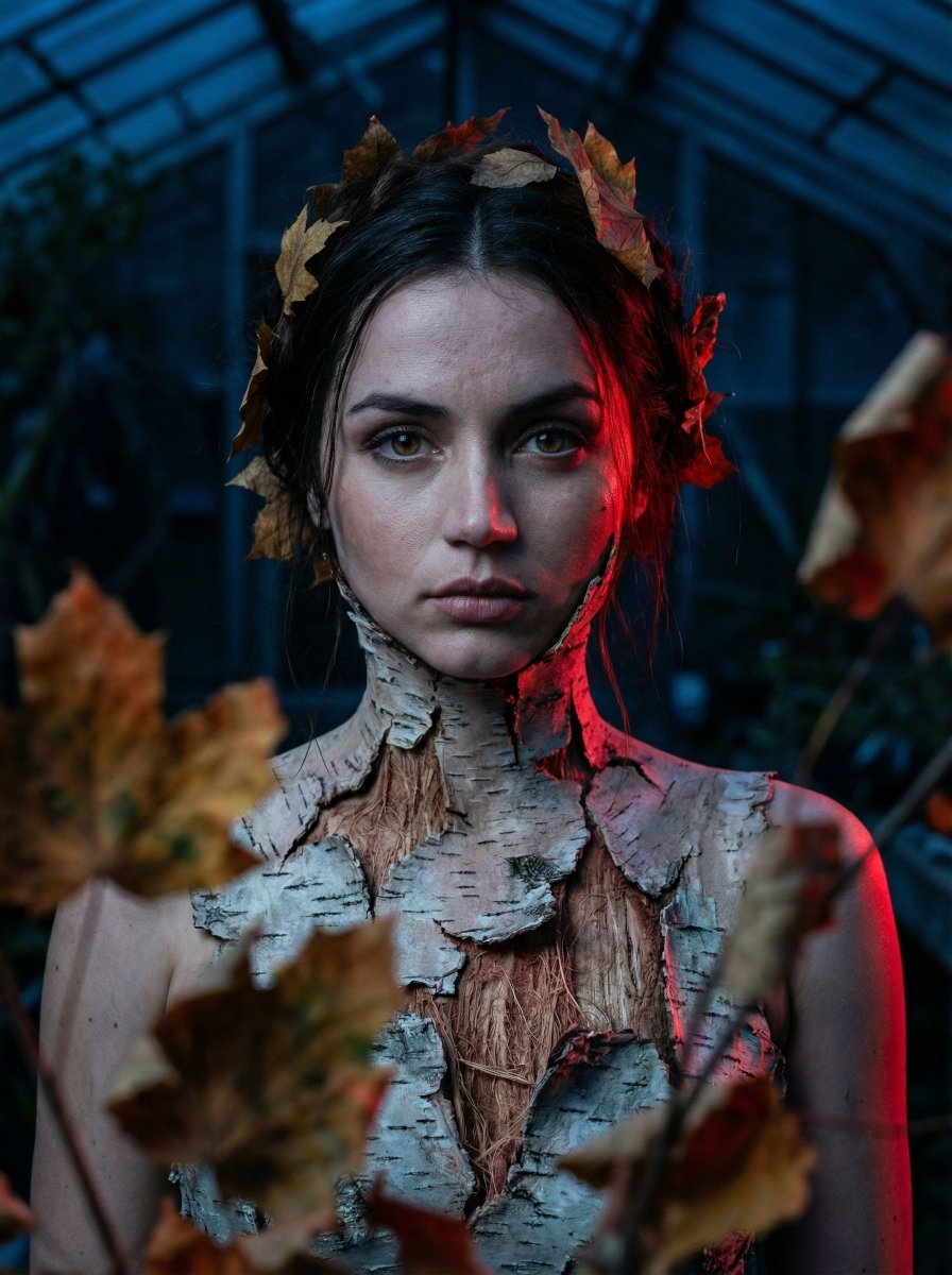 Surreal Birch Bark Portrait Prompt 2