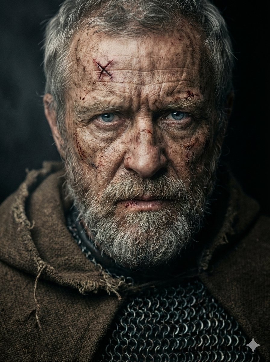 Battle-Hardened Medieval Warrior Cinematic Portrait 1