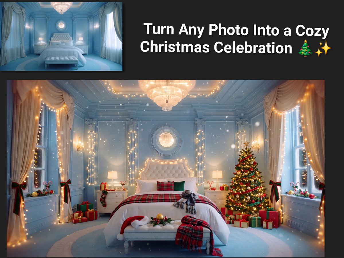 Image Transformation to Cozy Christmas Scene 1