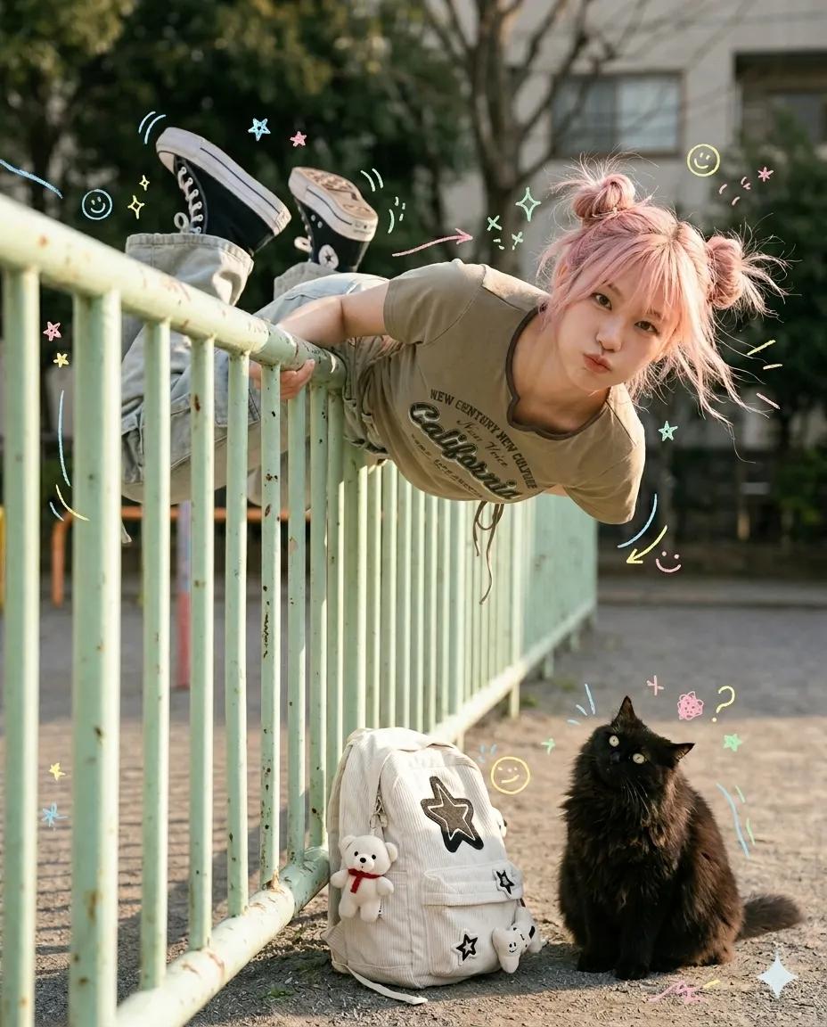 Playful Candid Street Photo with Doodles 1