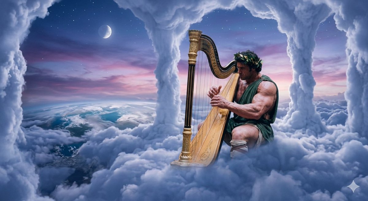 Mythological Hercules with Harp 1