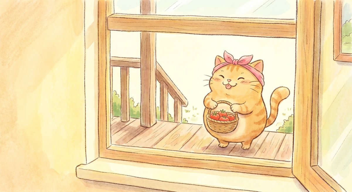 Orange Cat Picture Book Illustration 1
