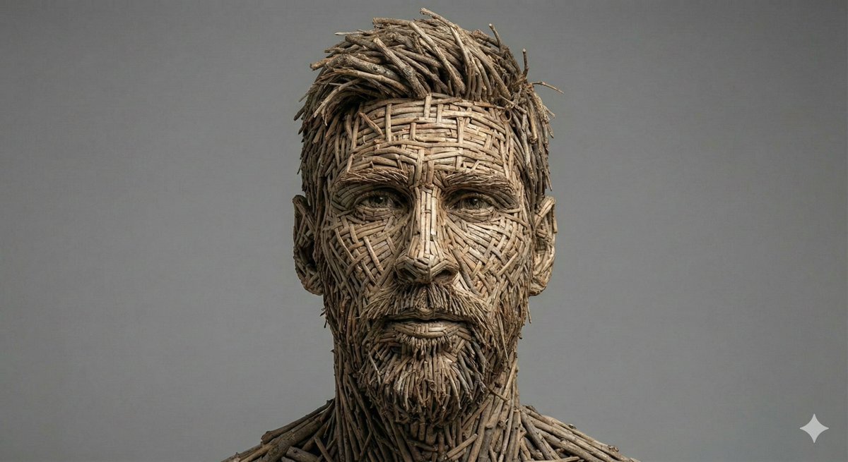 Woven Wooden Twig Portrait with Identity Lock 2