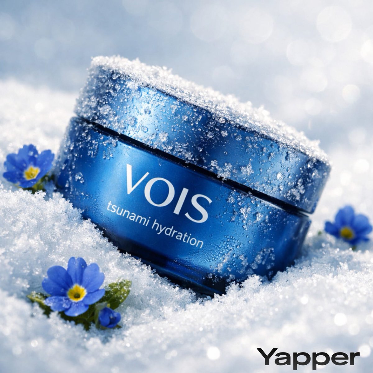 Photorealistic Skincare Product Photography in Snow 1