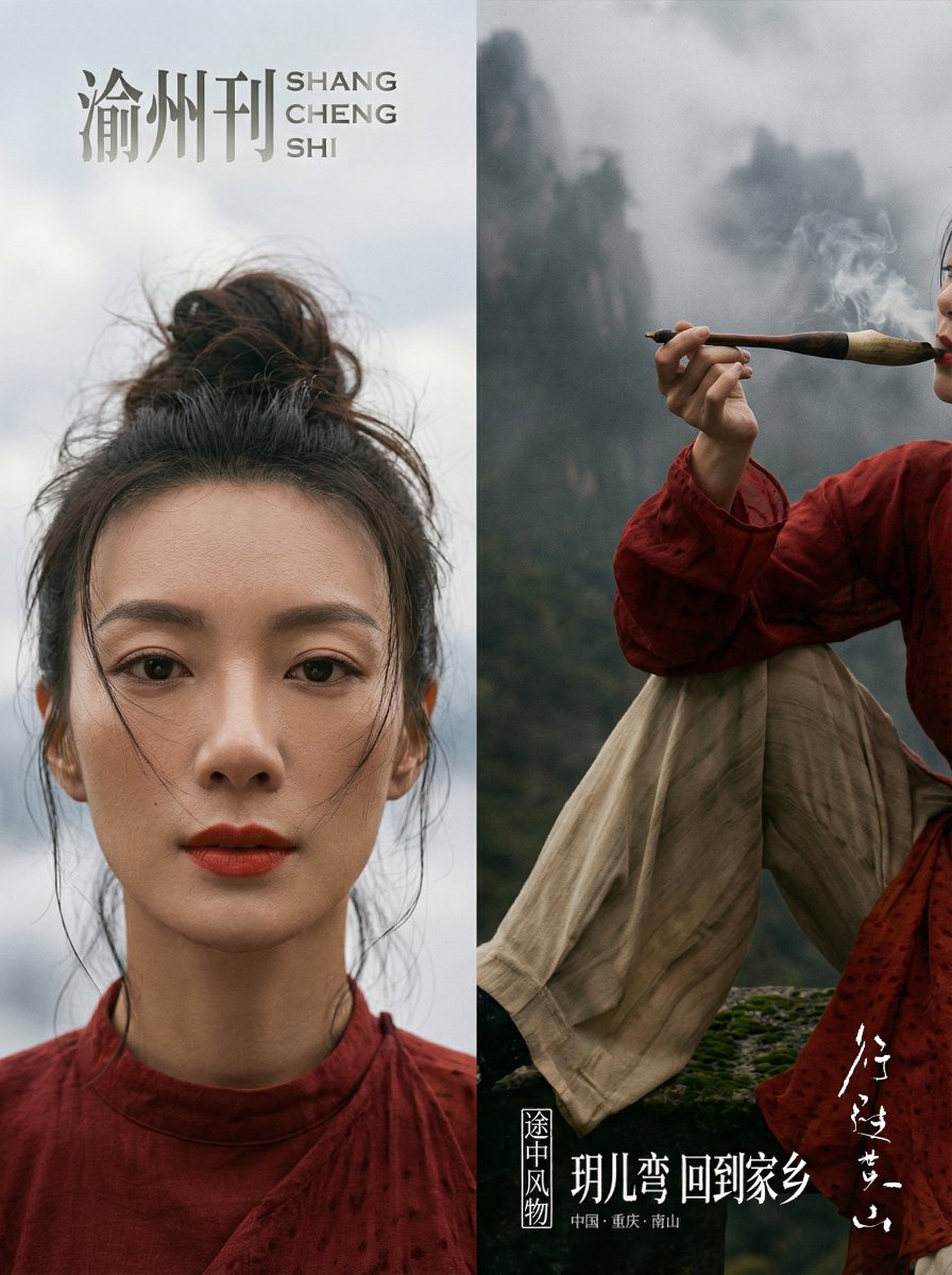 Cinematic Chinese Style Editorial Prompt (Ma Sichun Style) 3