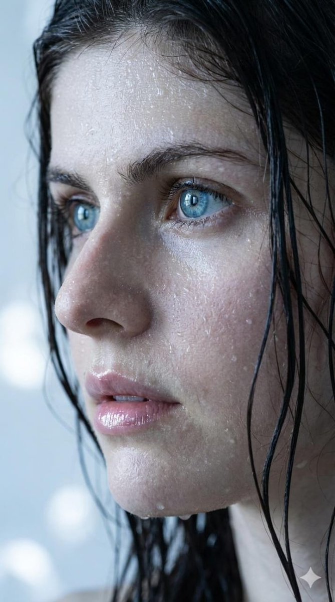 Extreme Wet Close-up Portrait with Reference Image 2