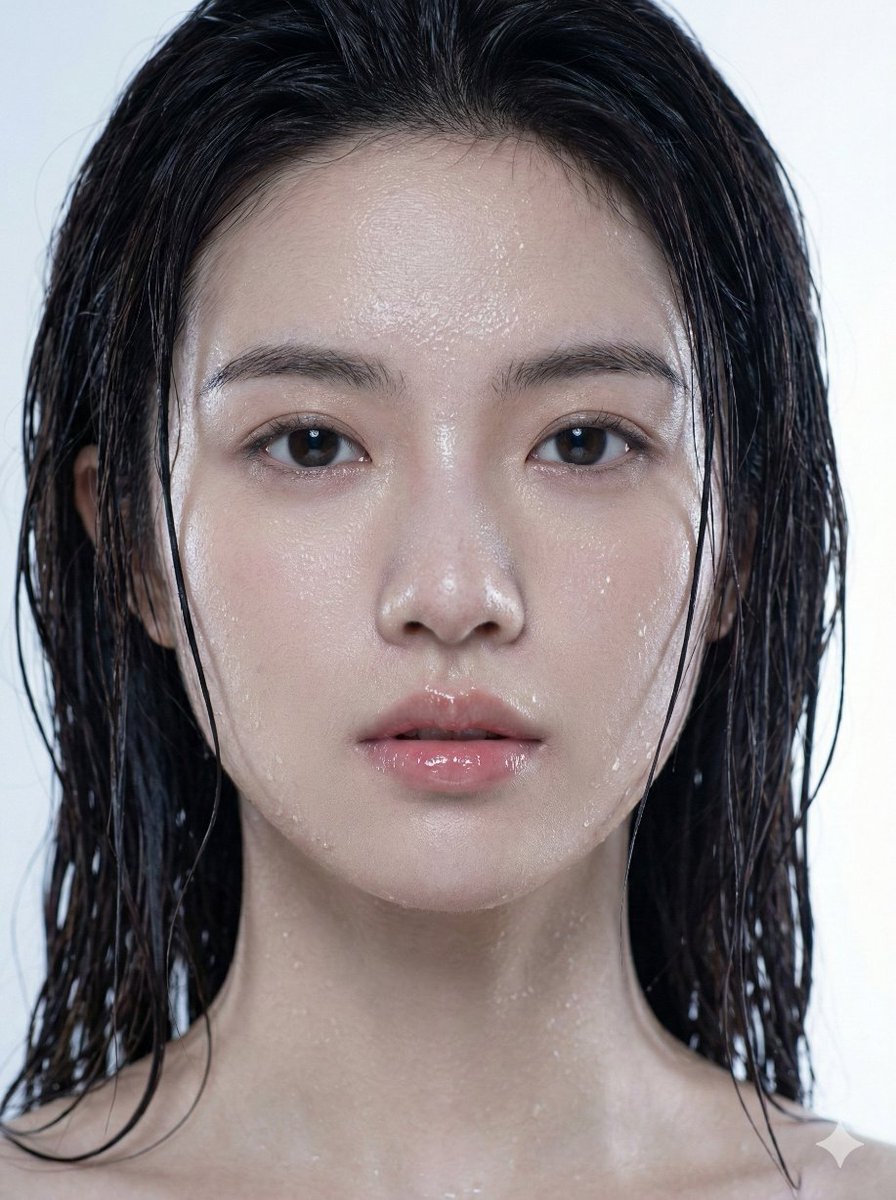 Hyper-Realistic Wet Skin Portrait (Macro Focus) 2