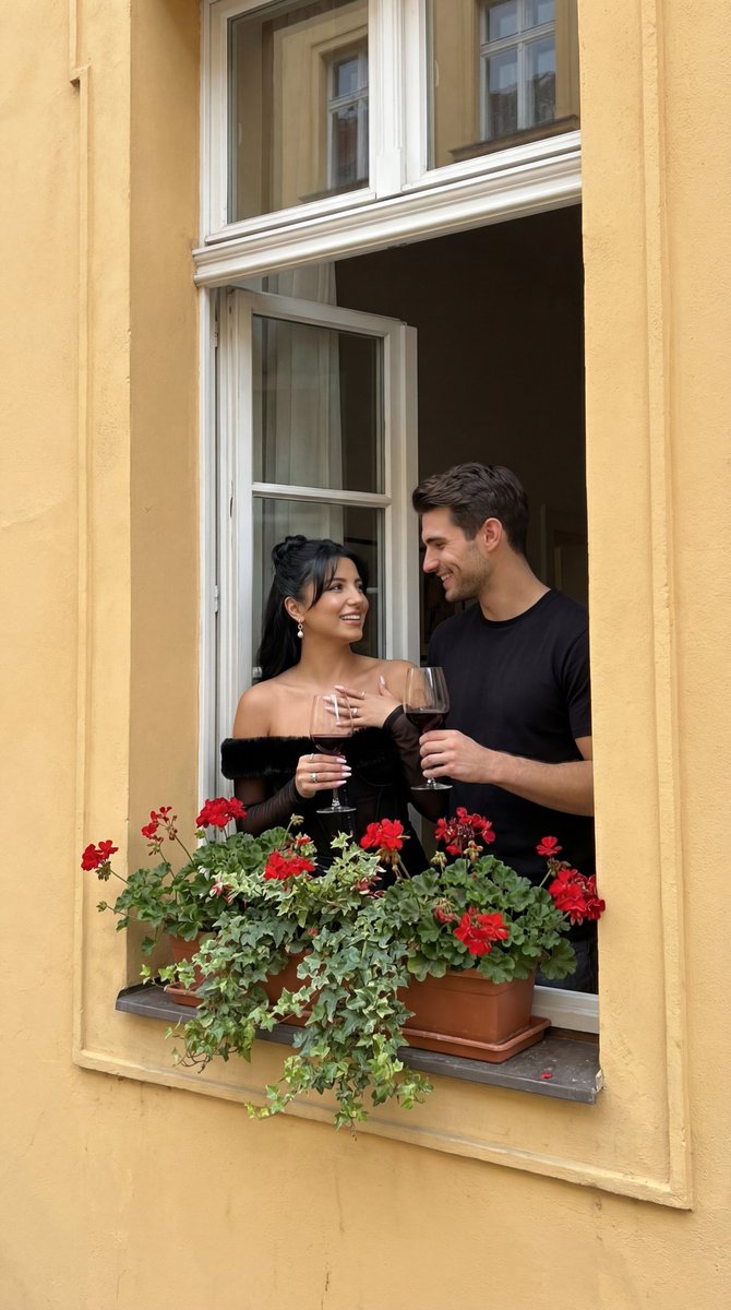 Photorealistic Architectural Edit: Couple in Window 1
