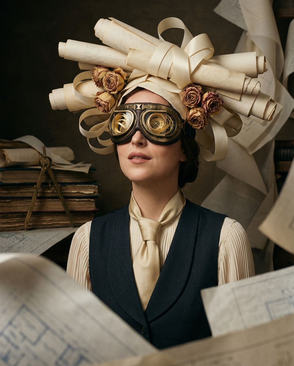 Sculpted Parchment Headpiece Portrait 4