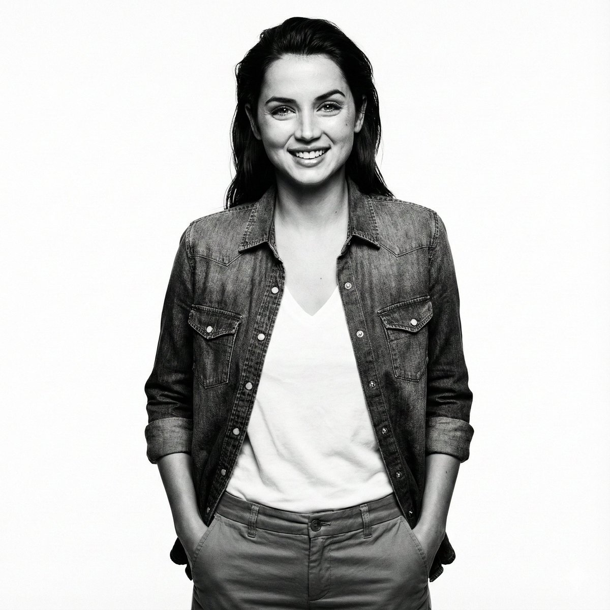 High-Contrast Monochrome Studio Portrait Prompt 2