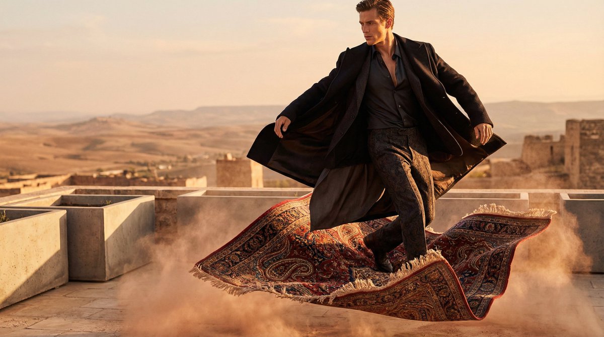 High-Fashion Magic Carpet Editorial Shot 2