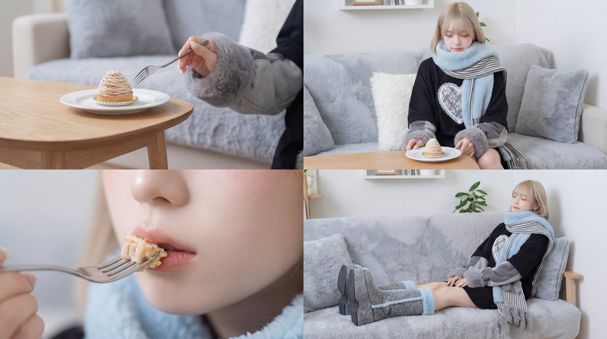 Cinematic Video of a Woman Enjoying Sweets 1