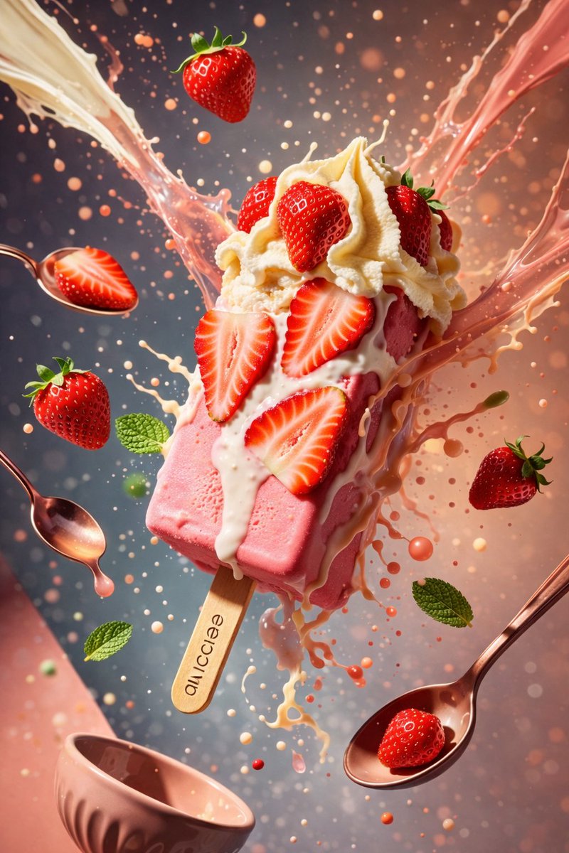 Hyper-Realistic Ice Cream Dessert Photography Prompt 4