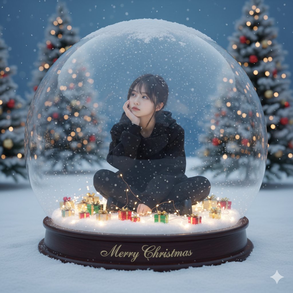 Snow Globe Christmas Scene Prompt 1