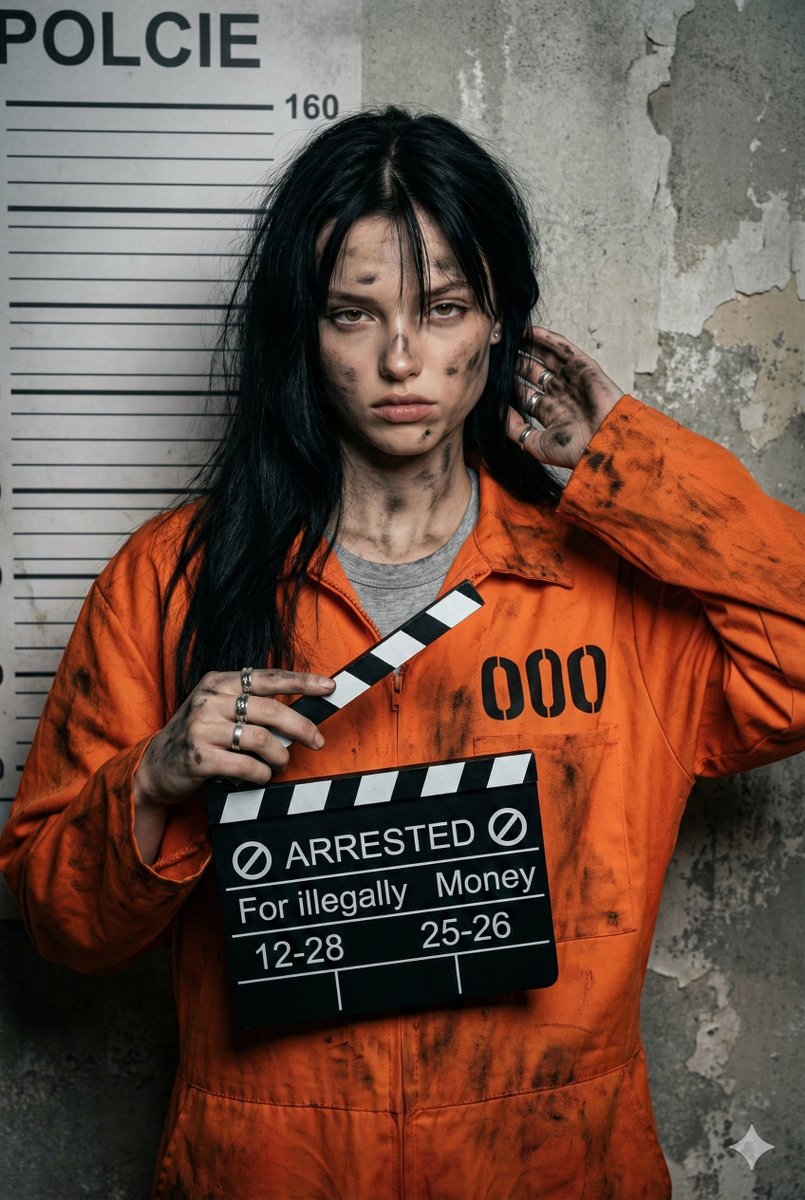 Gritty Prisoner Mugshot Portrait Prompt 1