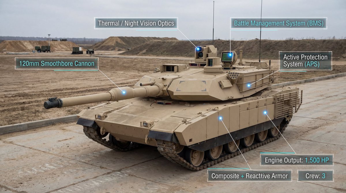 Modern Combat Tank Infographic Prompt 1