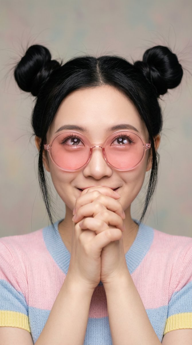 Ultra-Professional Portrait with 'Praying Hands' Motif 2