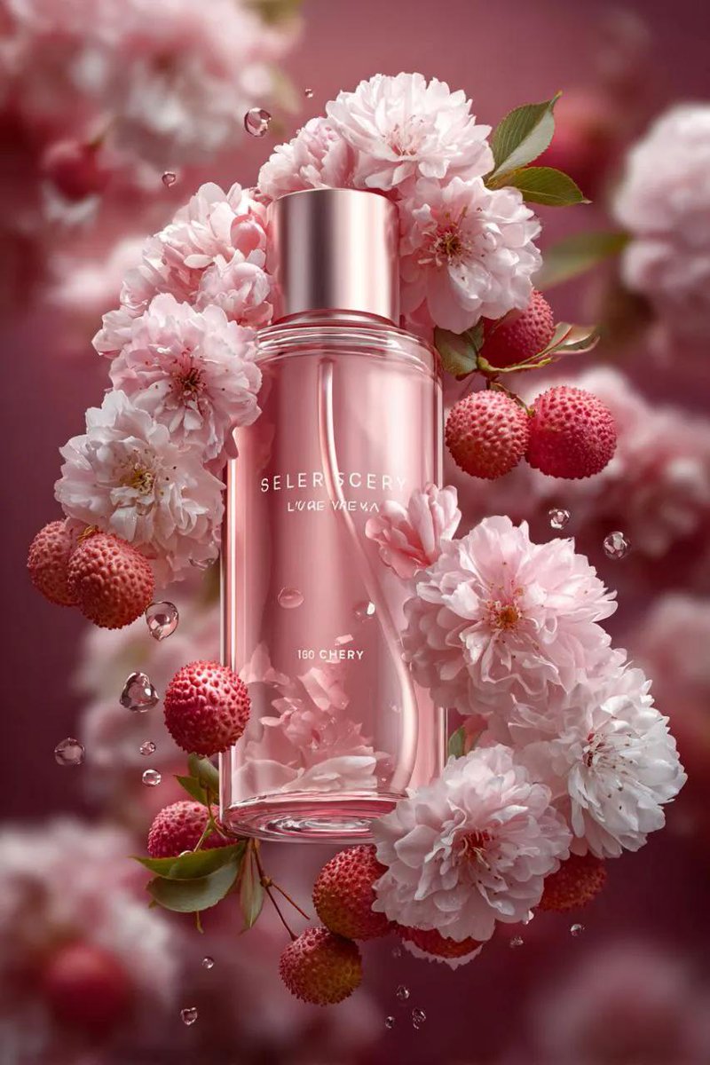 3D Floating Cosmetic Bottle Product Shots 1