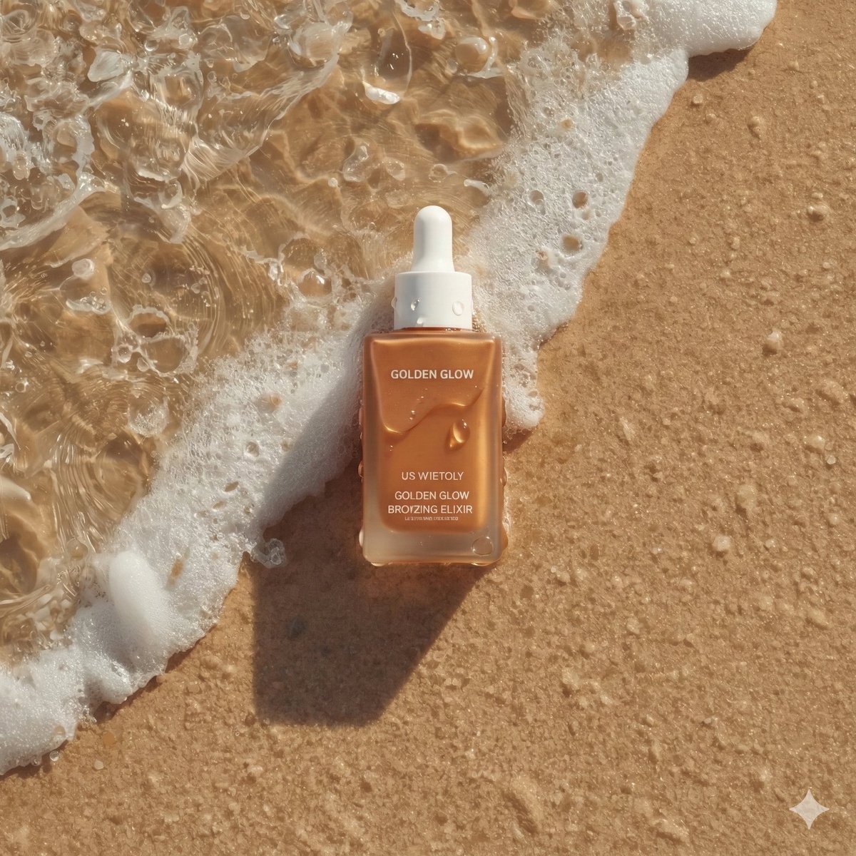 Ultra-Realistic Skincare Product Photography on Wet Beach Sand 1